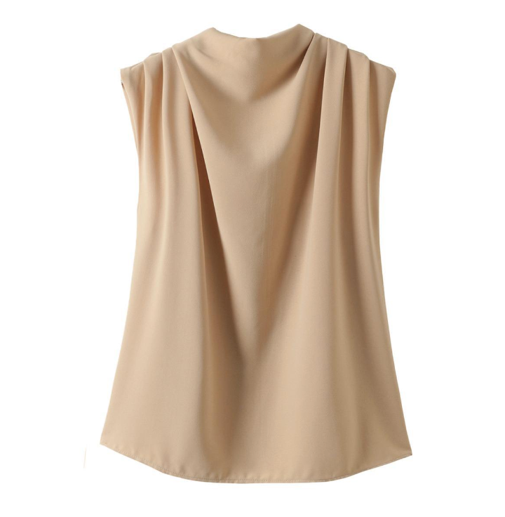Women's Casual Sleeveless Solid Color Blouse