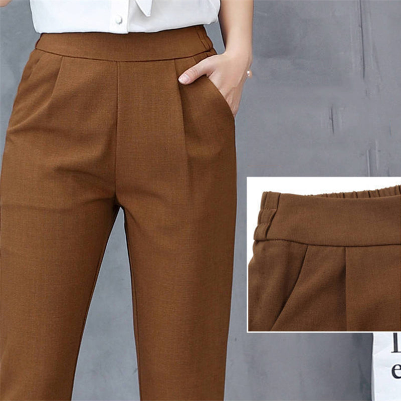 Elastic Loose-Fit Women's Casual Dress Pants