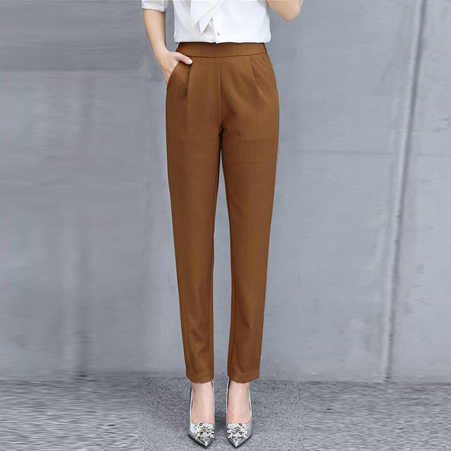 Elastic Loose-Fit Women's Casual Dress Pants
