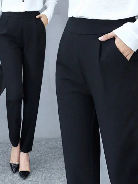 Elastic Loose-Fit Women's Casual Dress Pants